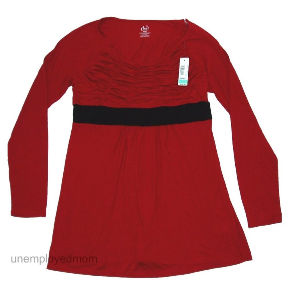 Red Maternity Shirt Tee Women's Ladies Top Long Sleeve